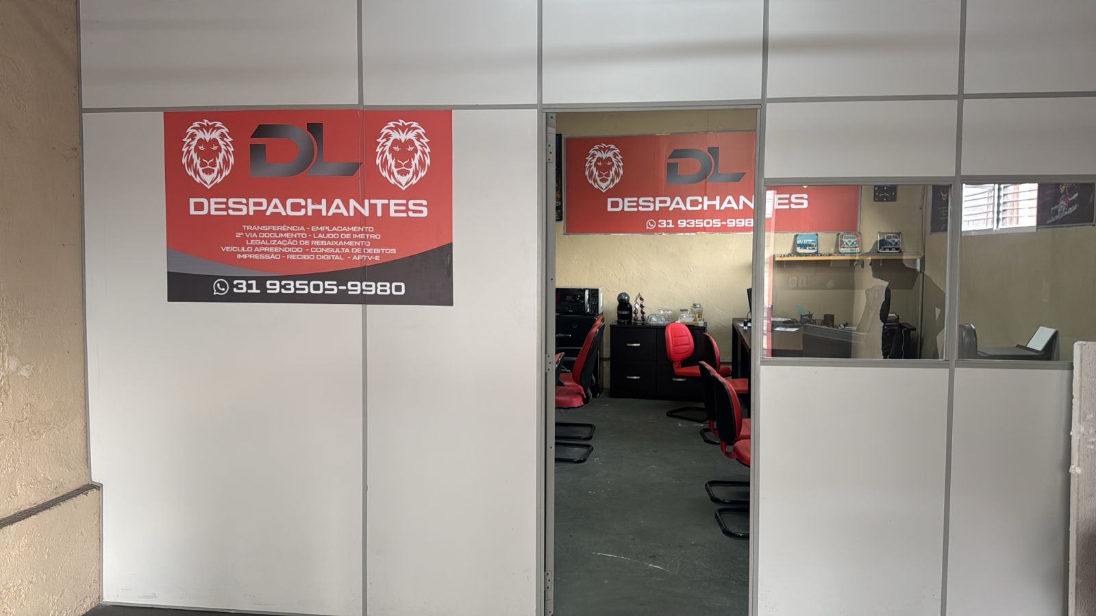 Entrada do escritório DL Despachante